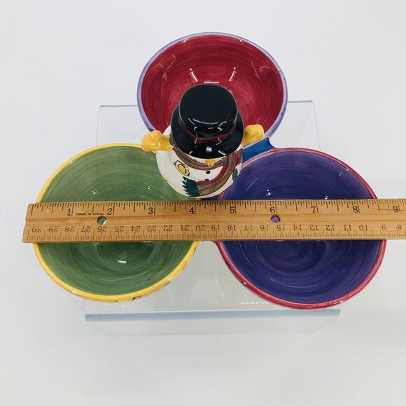 The Sweet Shoppe Christmas Sue Zipkin Sango Divided Snack Relish Tray Bowls NIB - Picture 5 of 6